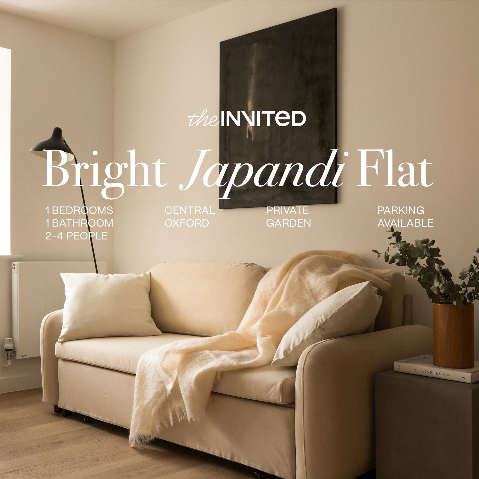 Bright Japandi 1BR Flat • Central Oxford • Garden