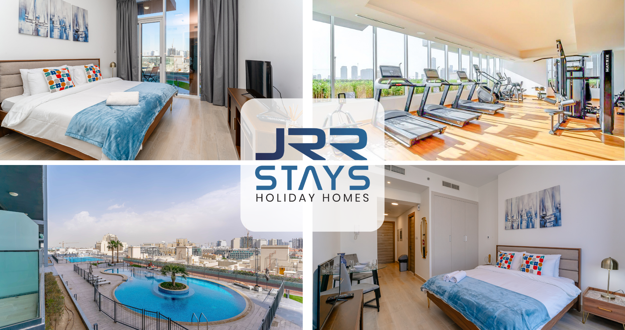 J.R.R Stays - Bloom Tower- JVC - Dubai - Pool View