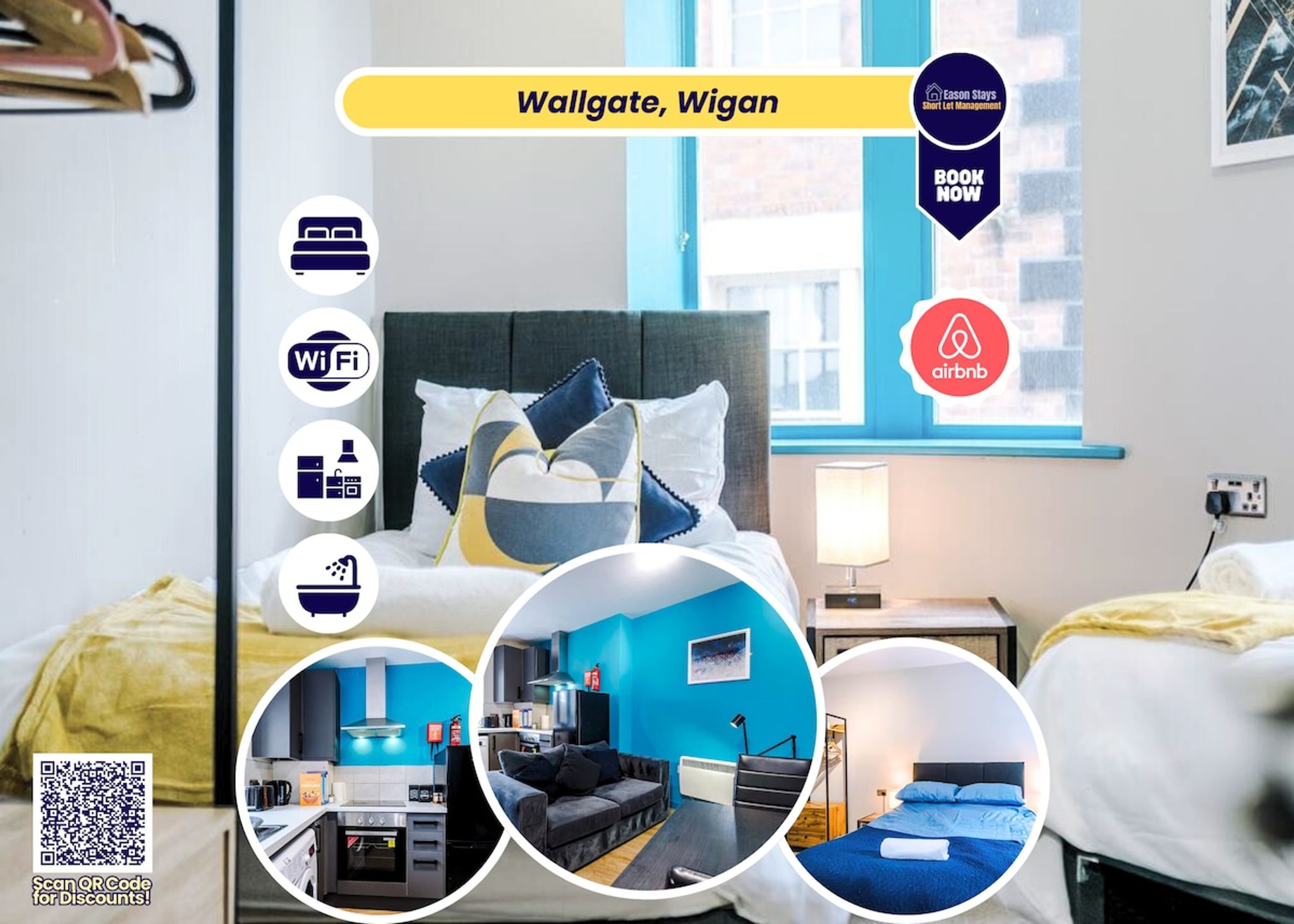 Central Wigan Apartment | WN1 | Walk to Station