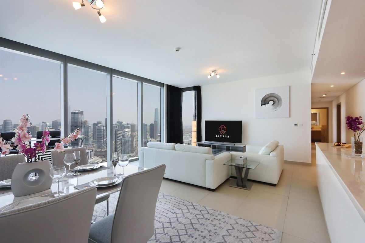 Livbnb - Sea, Beach & Marina View, Luxe 3BR at 5242 Tower