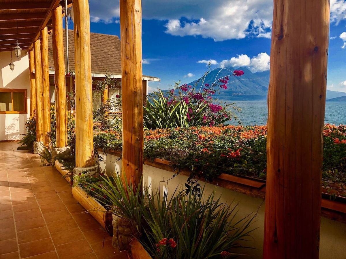 Lakefront Retreat w/ Sauna & Volcano Views