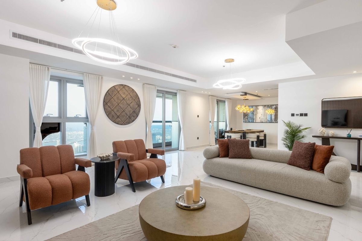 Panaromic Duplex 3B w/ Full Palm, Sea and Ain View
