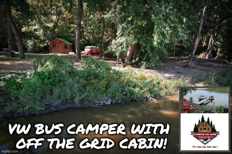 Waterfront Cabin & VW Bus Camper! Kayaks, Canoes!