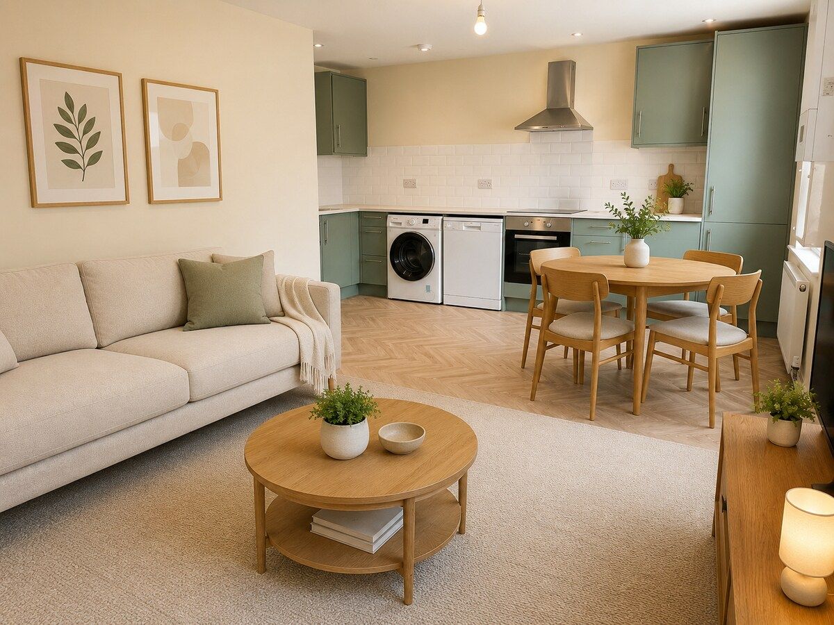 Boutique 2-Bed Townhouse in Bourne Centre | Sleeps 4