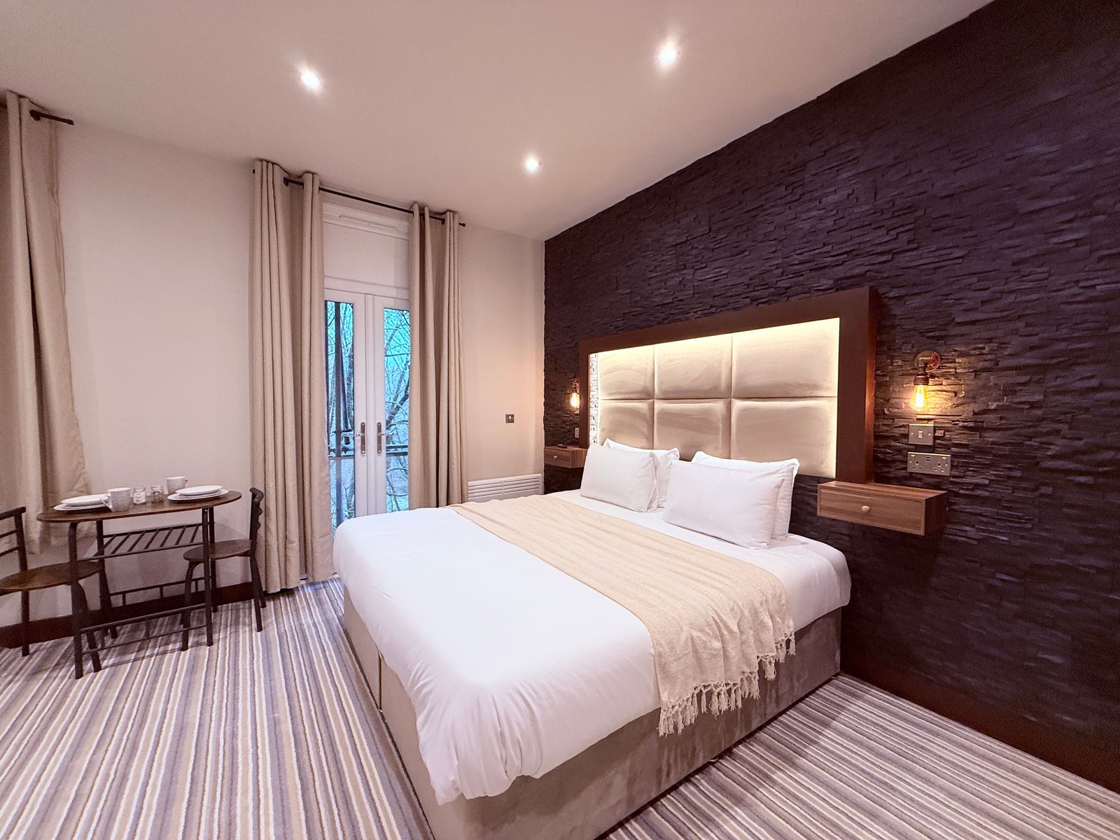 Afan Valley Aparthotel | Kitchen & Parking | No.3