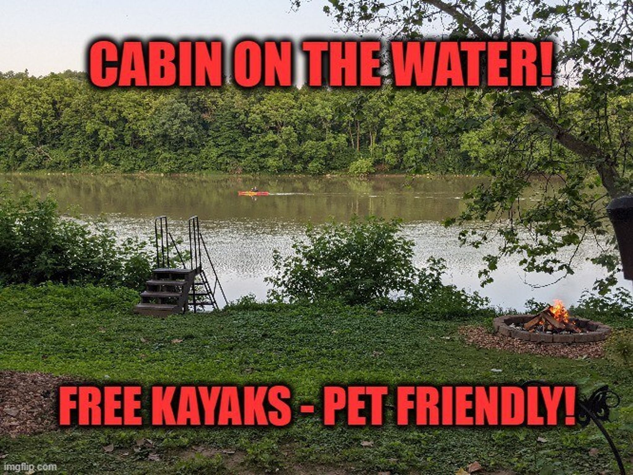 Waterfront Cabin, Hot Tub, Kayaks, Canoes, & Bikes