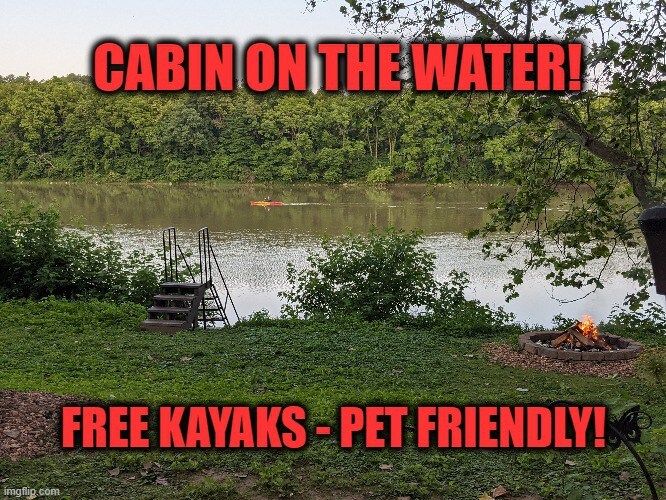 Waterfront Cabin, Hot Tub, Kayaks, Canoes, & Bikes