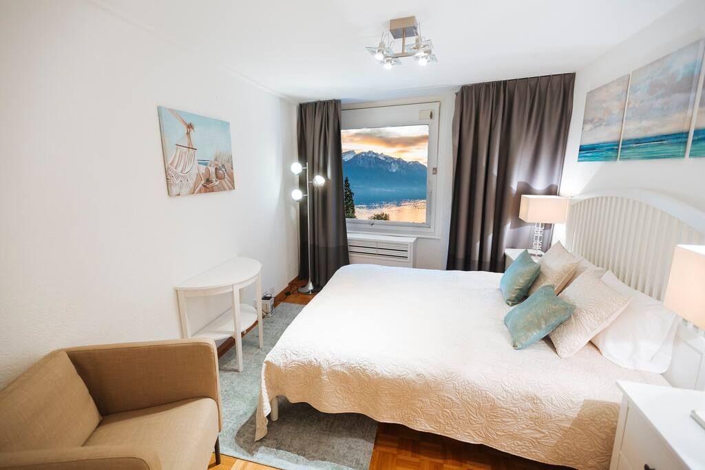 ☆Apartment 2 bedroom, city centre, Montreux view ☆