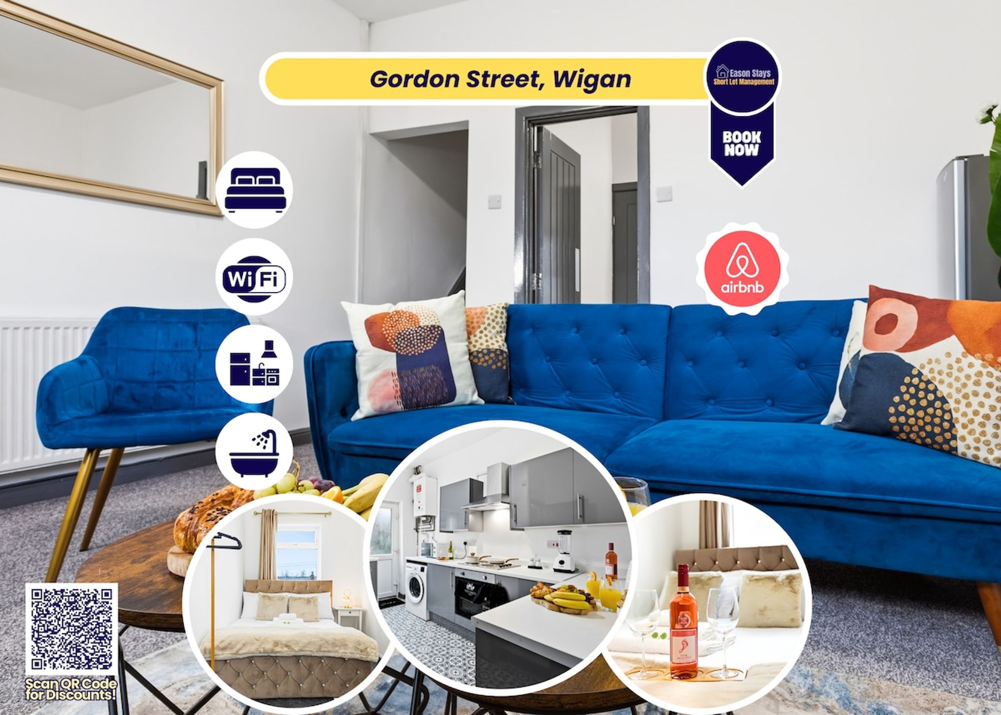 WN1 Wigan Stay | 3 Bed | WiFi & Parking