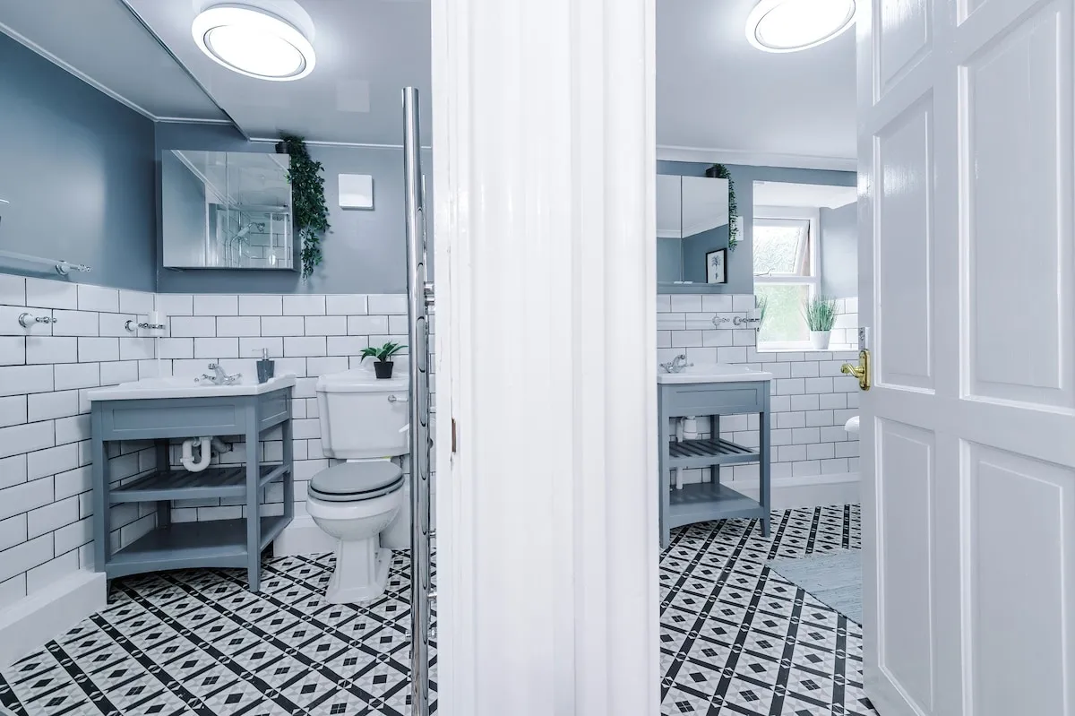Second bathroom with a vanity unit