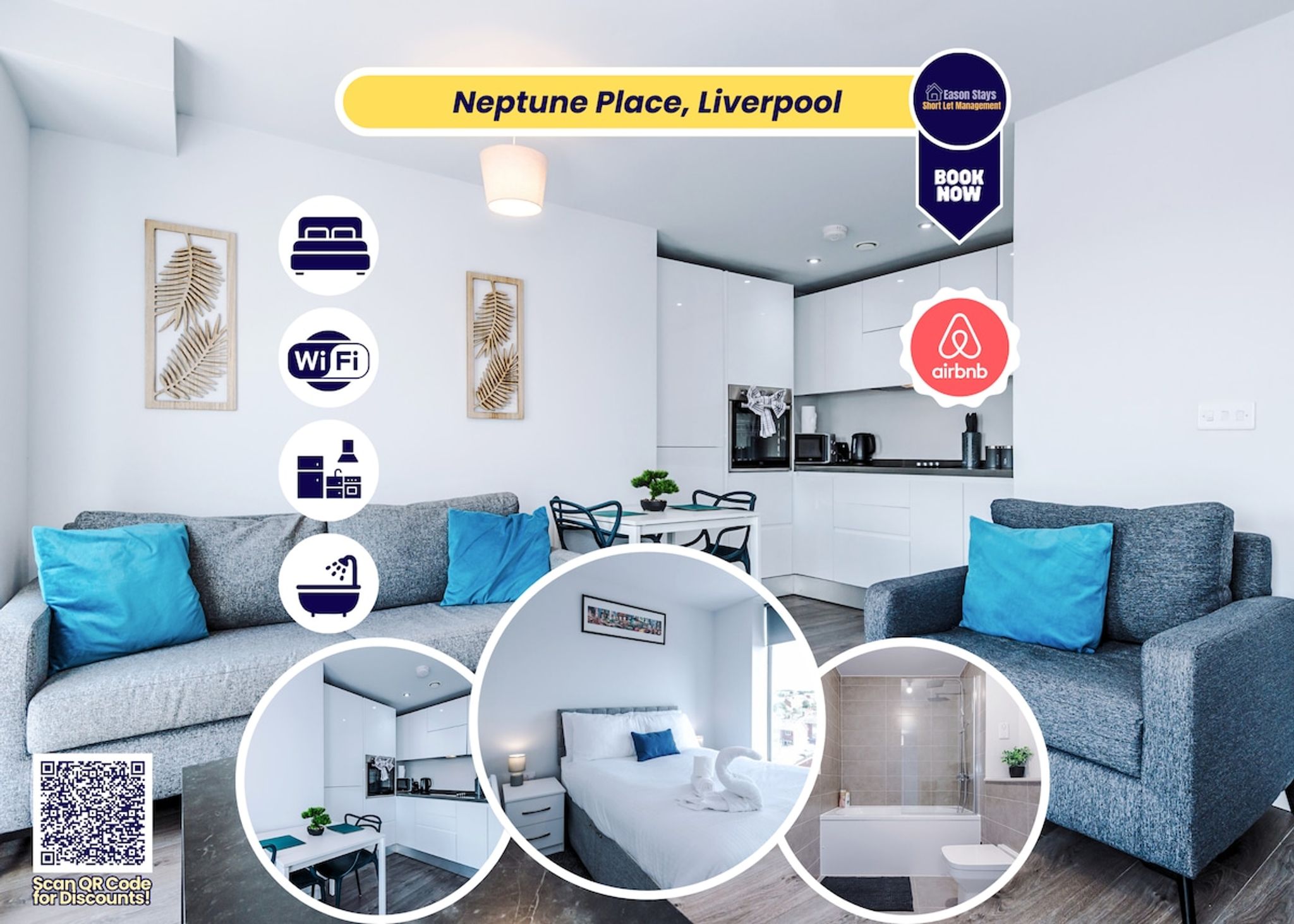 Modern 1BR Apartment in Central Liverpool • WiFi