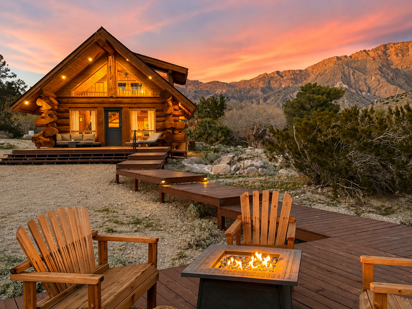 Whitewater Cabin: historic A-Frame desert retreat