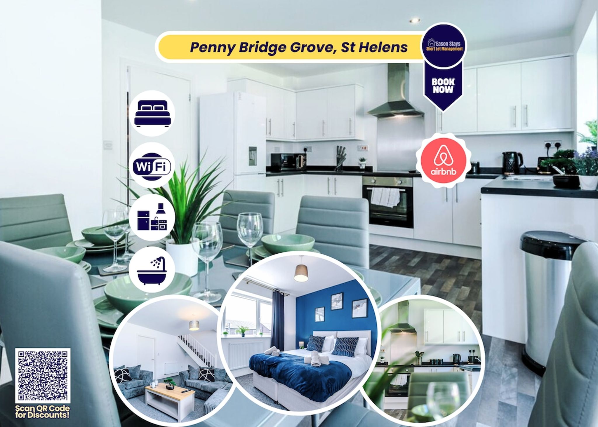 Spacious 4 Bed Home | St Helens | Free Parking