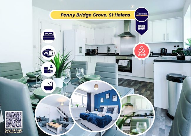 Spacious 4 Bed Home | St Helens | Free Parking