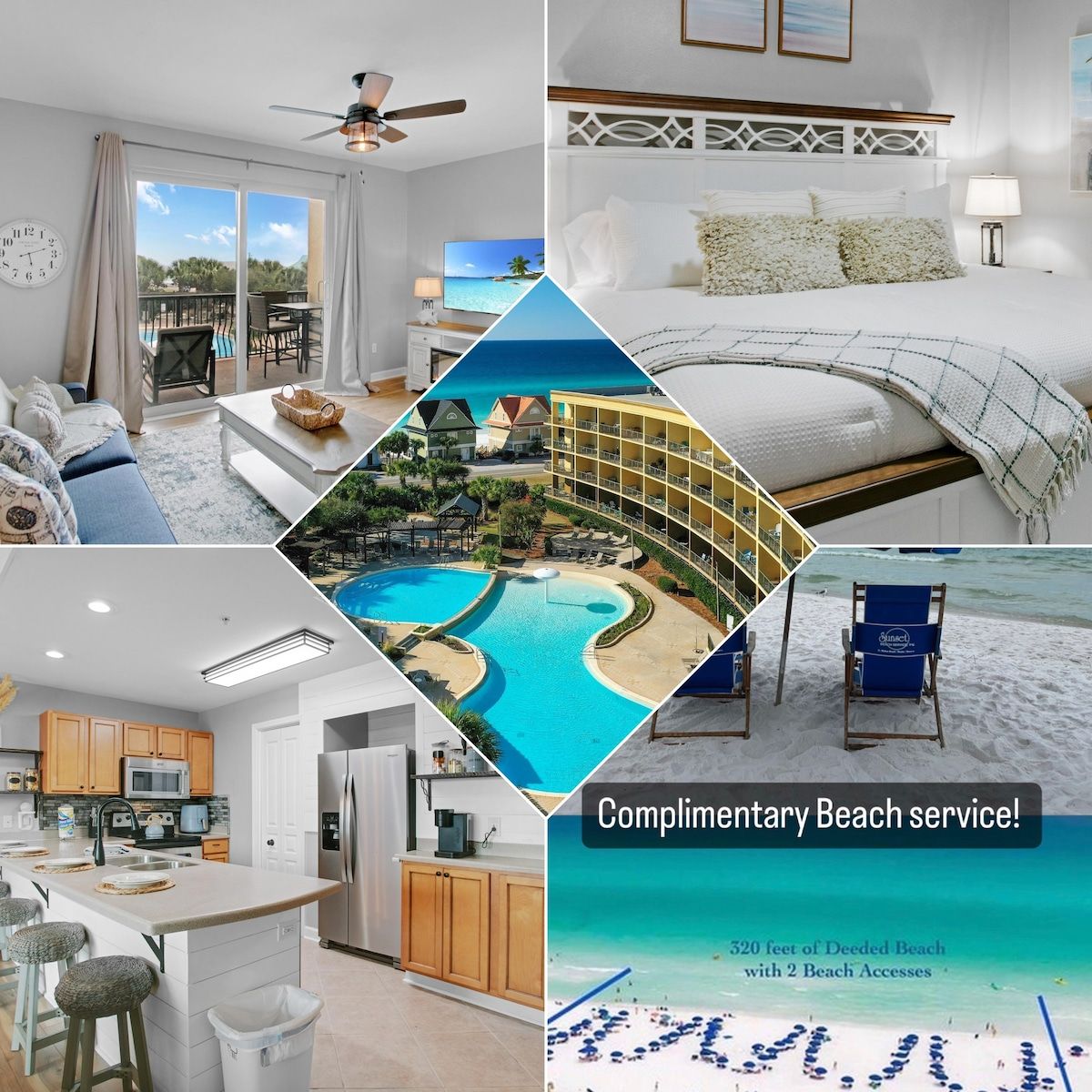 Beach Resort 309- Luxurious Condo with Zero Entry Pool & Gated Beach