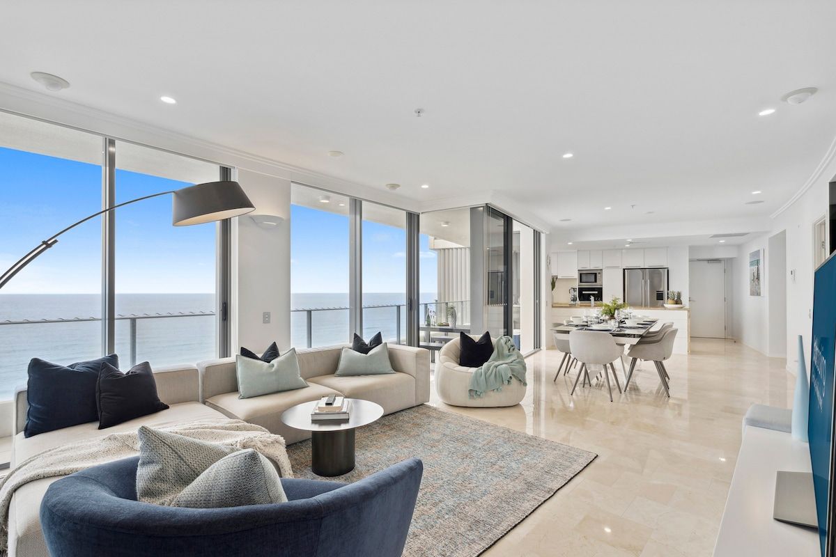 Luxe 3 Bd Beachfront Broadbeach, Pool,Gym,Sauna